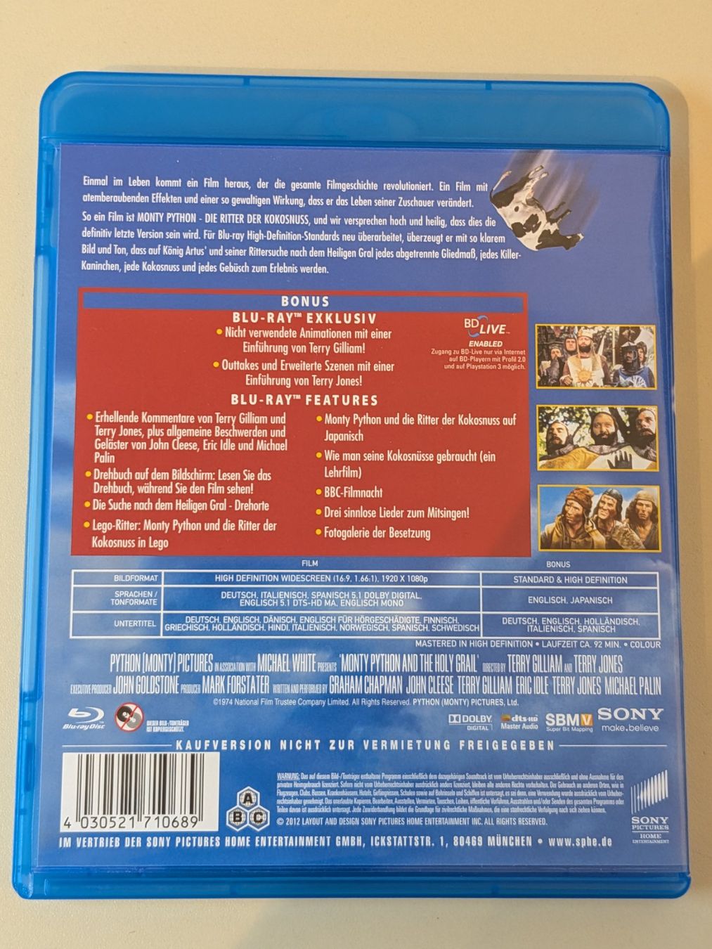 Alle DVDs: Monty Python's Die Ritter der Kokus [Blu-ray] – Gebraucht aus Port von gecotom 1