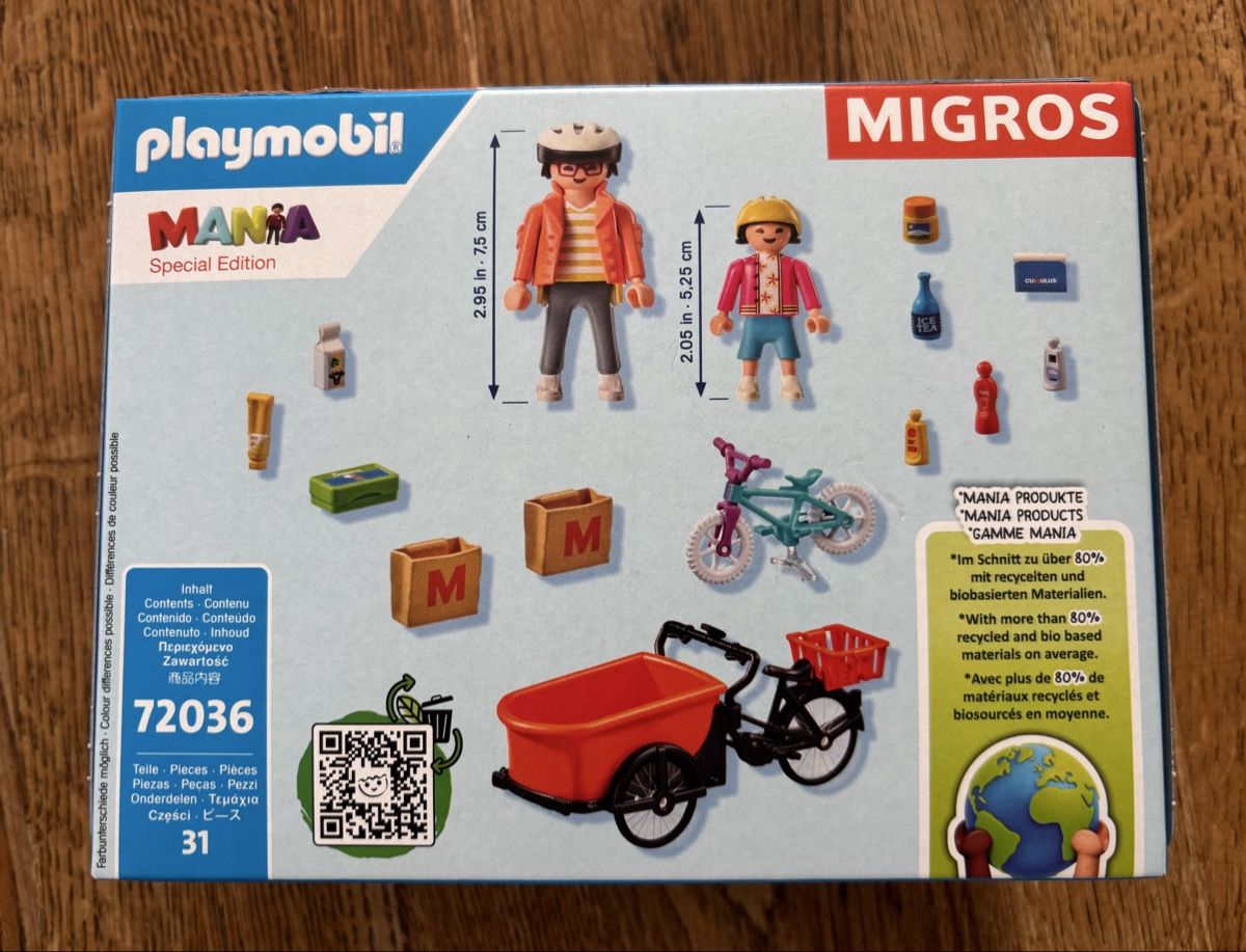 Playmobil Giocattoli: Migros Playmobil Set 72036 & 72038 – Nuovo (secondo la descrizione) da Grenchen venduto da Wonderland-Finland 1