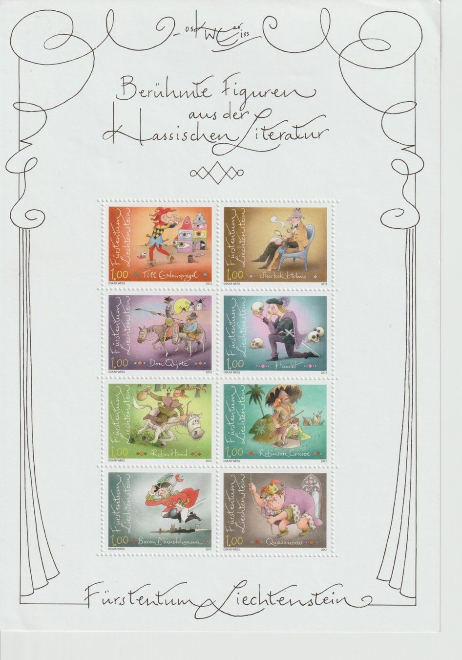 Tous les timbres: Berühmte Werke 2012 1 KB ** – Neuf (Voir description) à Lausanne par Whorvath