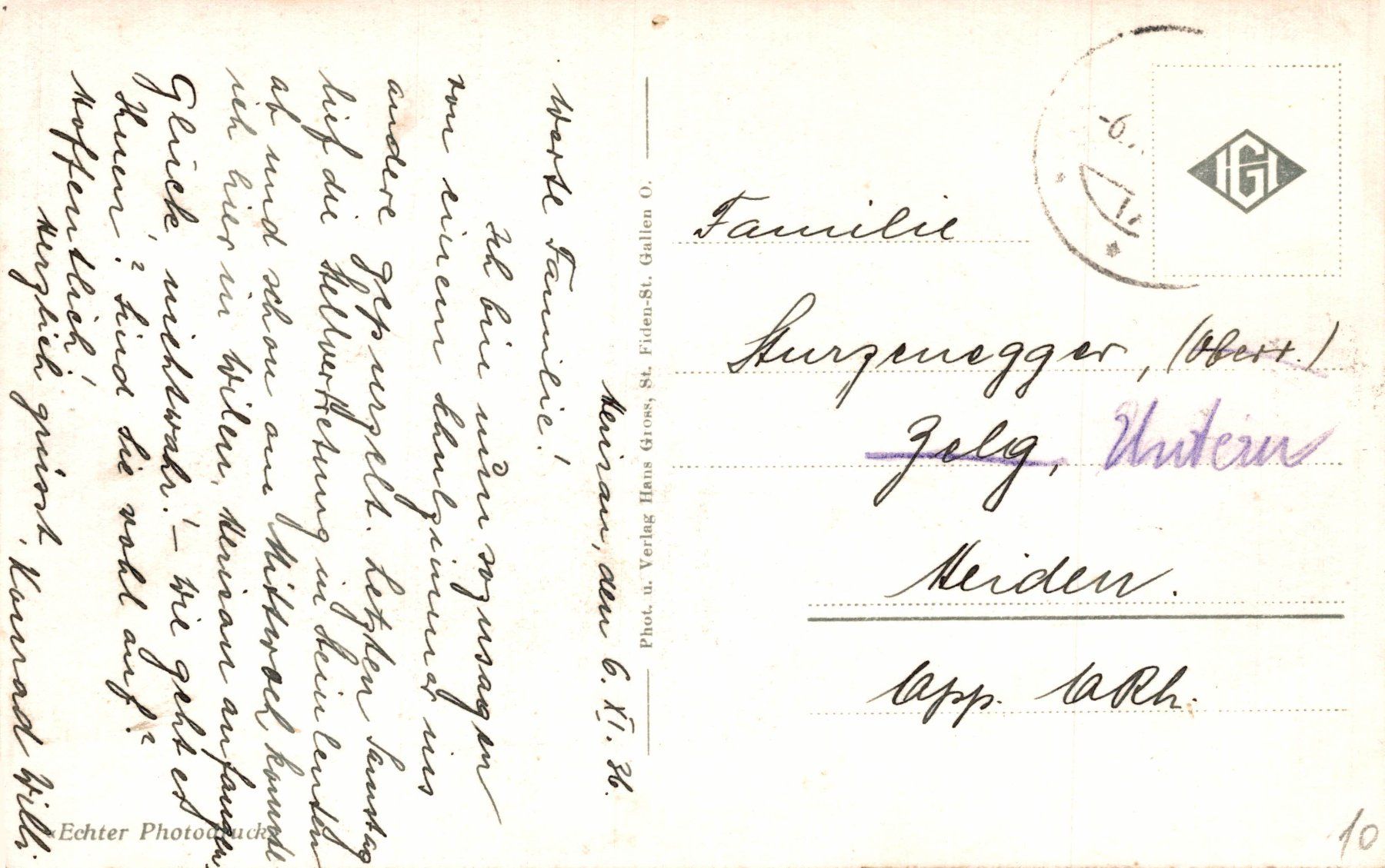 Cartoline postali: Wilen - Herisau – Usato da Bronschhofen venduto da Astore 1