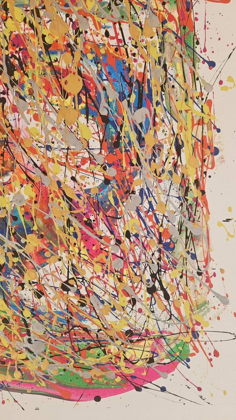 Gemälde: Tableau abstrait coloré, unique, parfait pour décorer! – Neu (gemäss Beschreibung) aus Le Locle von fab_c9hh 5