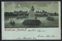 Mondschein-Lithographie Zürich, Alpenqu
