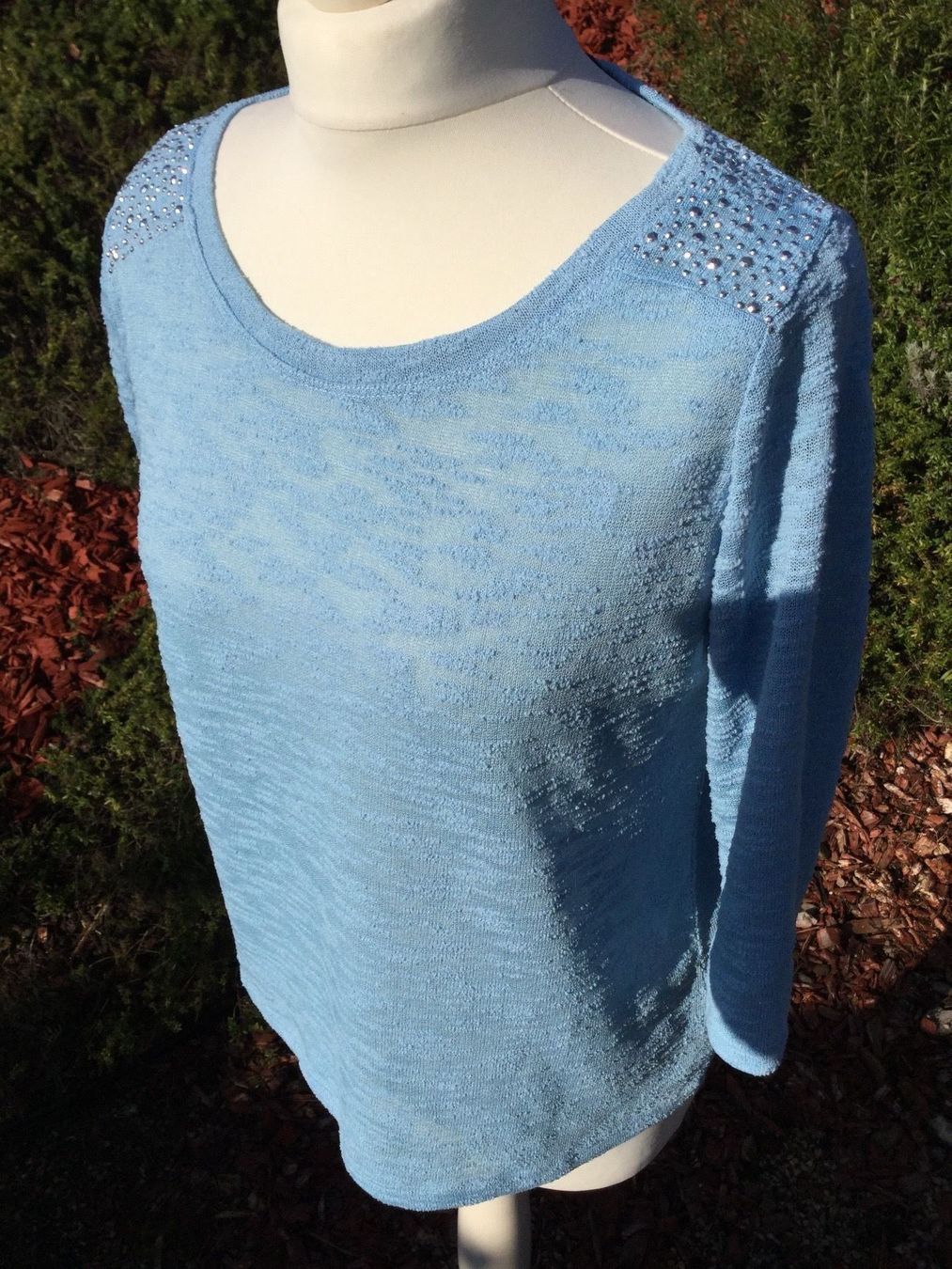 Zebra Top: T-shirt/Sweat bleu clair strass ZEBRA – Usato da Agiez venduto da chouchanelle 9