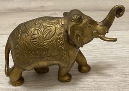 Elefant Figur Messing verziert guter Zustand sieht antik aus