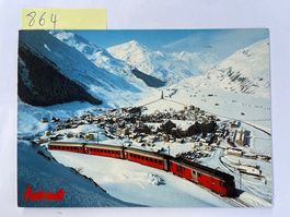 alte Ansichtskarte Andermatt Gotthardbahn Winter, 1982