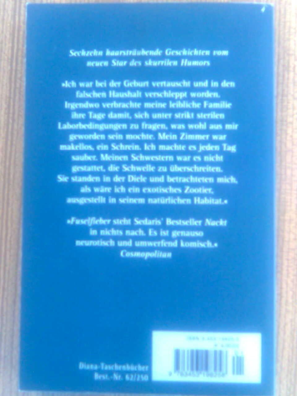 Libri: David Sedaris Fuselfieber – Usato da Basel venduto da Alacant 1