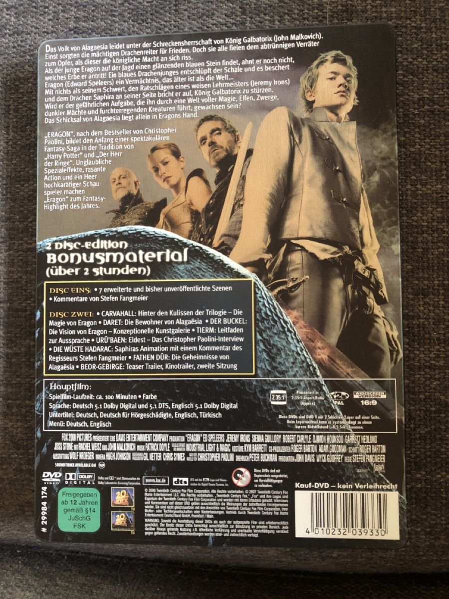 Alle DVDs: 2 DVD, eragon – Gebraucht aus Balsthal von Katzenfan99 1