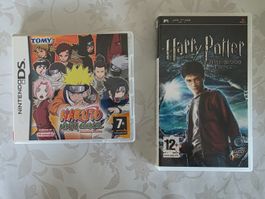 Boites de Jeux DS Naruto et PSP Harry Potter occasion