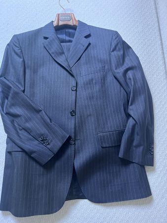 Barone Suit, SCABAL Fabric, Striped, Size 48, Fall Special