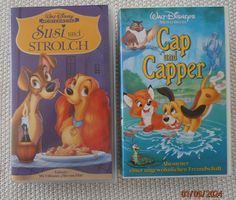 1)2 VHS "WALT DISNEY CAP UND CAPPER & SUSI UND STROLCH"