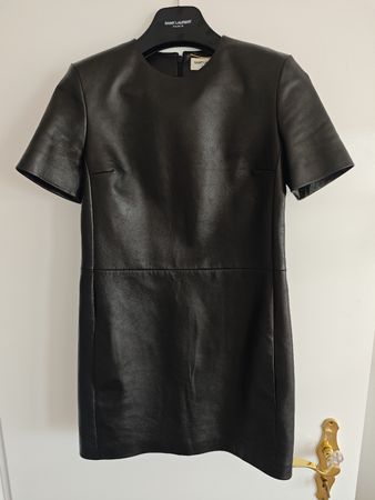 SAINT LAURENT Lederkleid