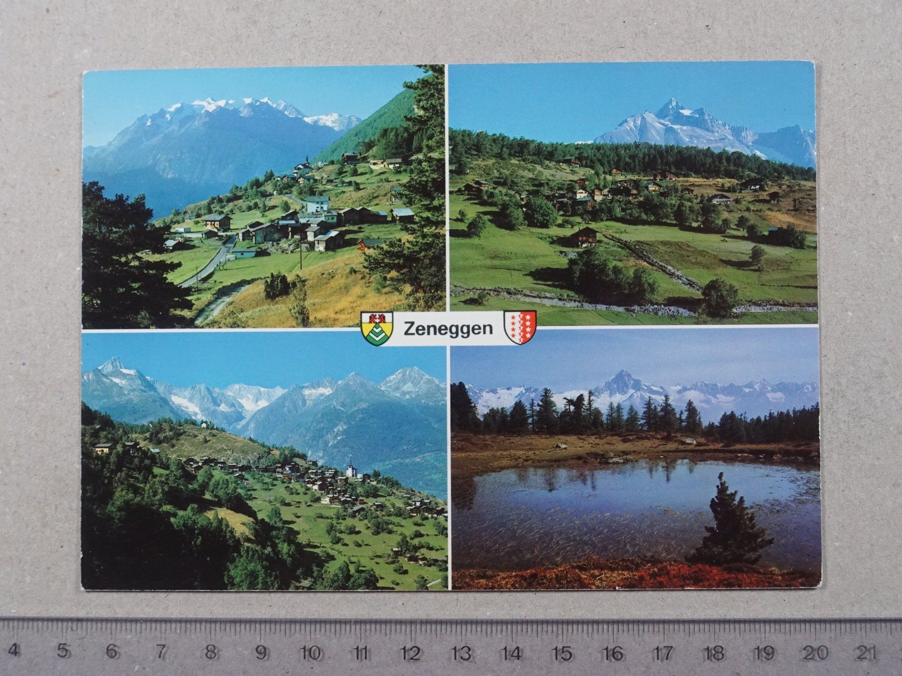 Cartoline postali: Zeneggen, 1982 – Usato da Lenzburg venduto da fh1