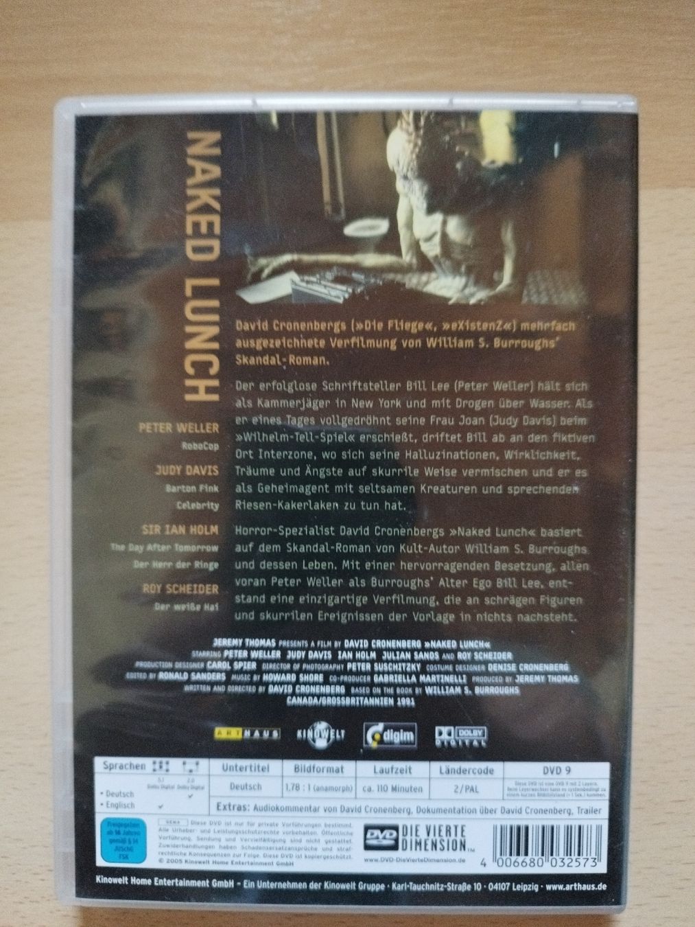 Tutti i DVDs: NAKED LUNCH DVD - David Cronenberg William S. Burrough – Usato da Rhäzüns venduto da Badihuelsa 1