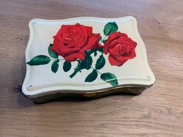 Alte, antike Blechdose "Rosen"