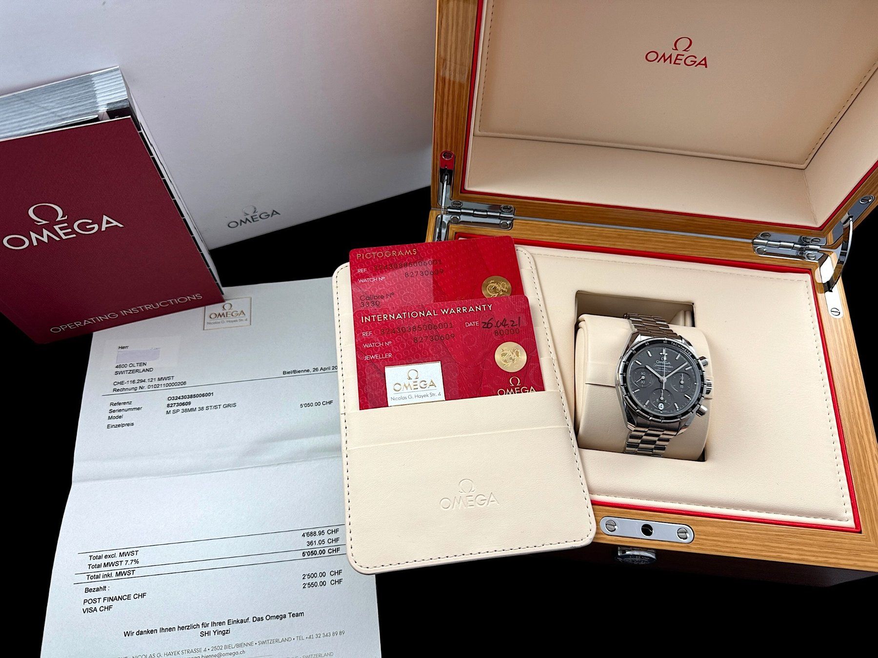 Omega Uhren: Omega Speedmaster Chrono Automatic 38mm Fullset *U1043 – Gebraucht aus Zürich von GalerieInauen 4