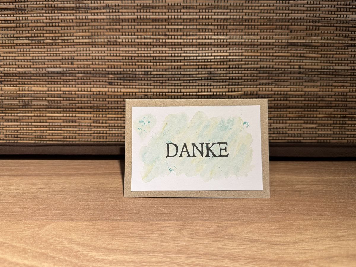Cartoline: Mini-Karte, Danke grün – Nuovo (secondo la descrizione) da Dübendorf venduto da ZiKarten