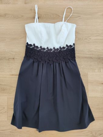 Elegantes Abendkleid (schwarz-creme)