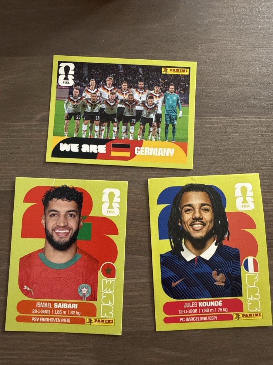 Panini Cartes à collectionner: Panini FRA 5, MAR 15, GER 13 – Neuf (Voir description) à Sissach par jr814