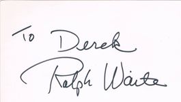 Ralph Waite 1928-2014 Autogramm signiert Karte 10x20cm