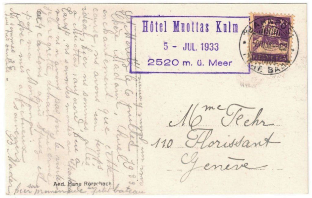Cartoline postali: St. Moritz - Standseilbahn Muottas Muragl Bergstation – Usato da Binningen venduto da Mountainrider 1