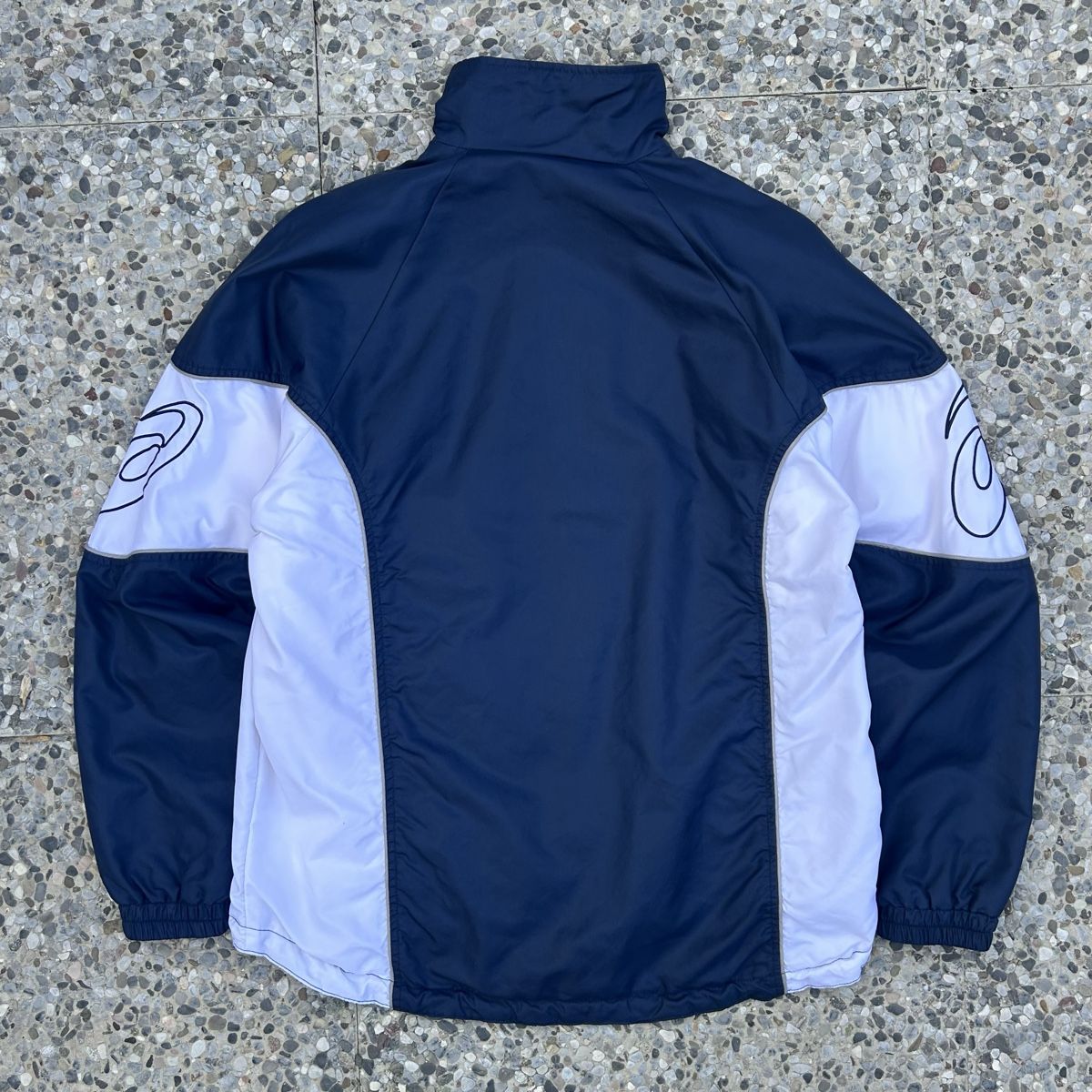 Asics Giacche: Vintage Asics Track Jacket Navy White – Usato da brent venduto da fukusapes 4