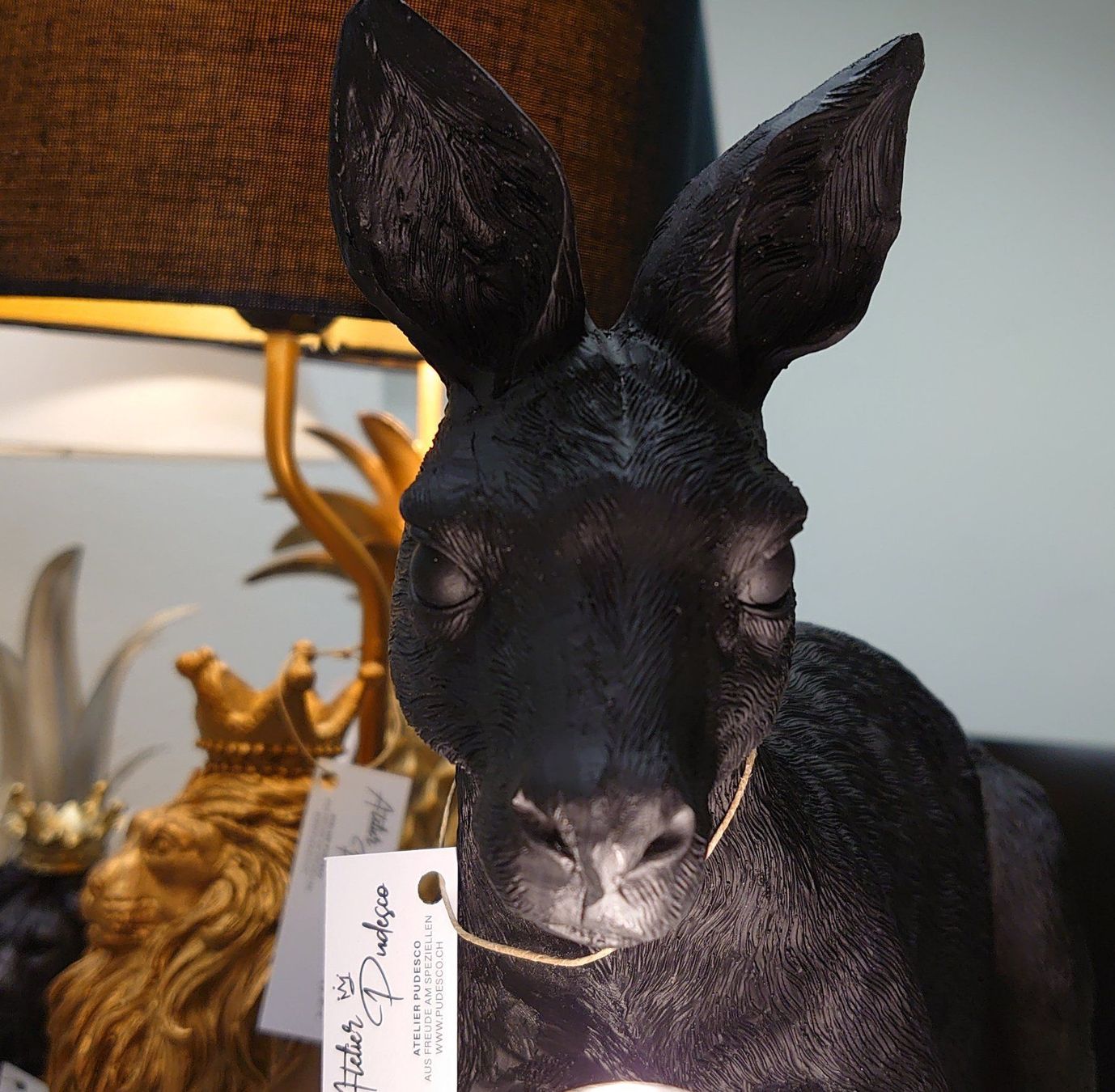 Lampade: Känguru Lampe matt Schwarz – Nuovo e nell'imballaggio originale da Schaffhausen venduto da AtelierPudesco 4