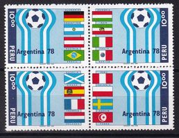 Peru Serie 1091 -1094 Fussball-WM Argentinien ** 28.6.1978