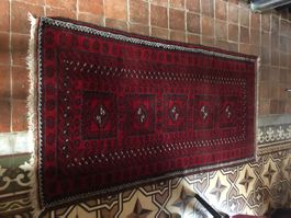 Tapis turkmenistan ancien en laine. Vers 1950/60 101x190cm
