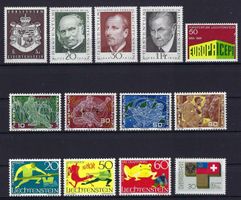 Lichtenstein Steckkarte mit sauberen+guten Werten postfrisch