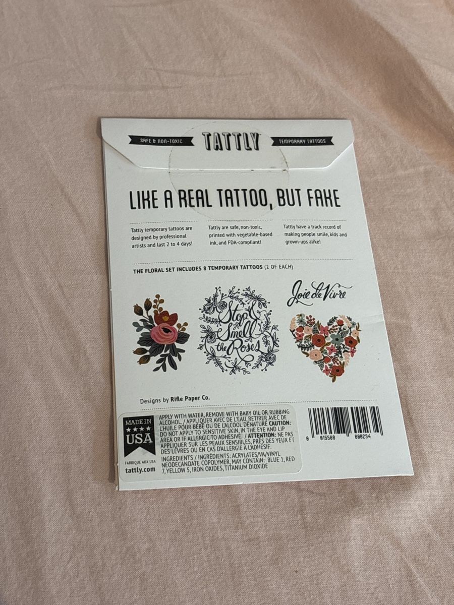 Aufkleber: Tattly Klebe-Tattoos Blumen-Set – Neu (gemäss Beschreibung) aus Wabern von est_jw6s 1