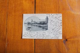 AK Zürich, Seidenstoffe Grieder-Werbung 1899