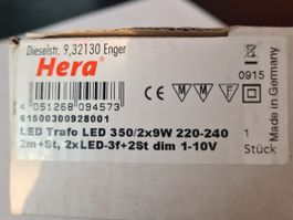 Hera LED Trafo 350/2x9W 220-240 weiss