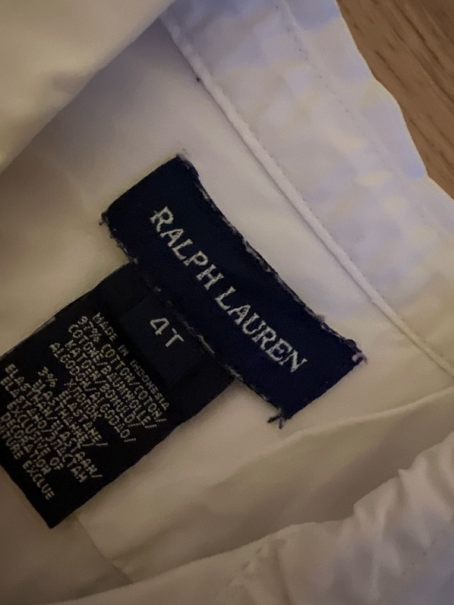 Ralph Lauren Camicie, T-shirt & Polo: Ralph Lauren Hemd, weiss, Grösse 4T – Usato da Oensingen venduto da katepe 1