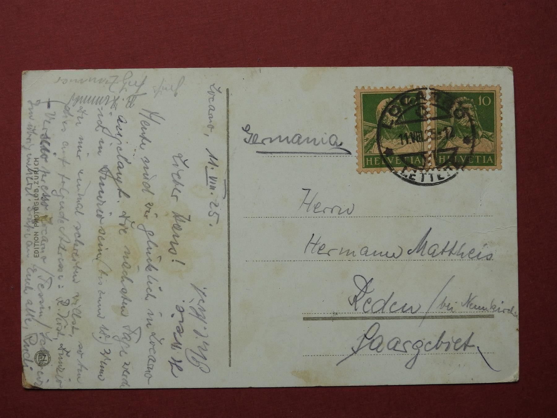 Cartes postales: Locarno - Mercato 1925 – D'occasion à Rain par 999-800-K 1