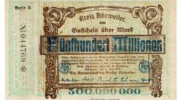Ahrweiler 500 Mil.Mark Serie B 05.07.1923 VZ-VZ+