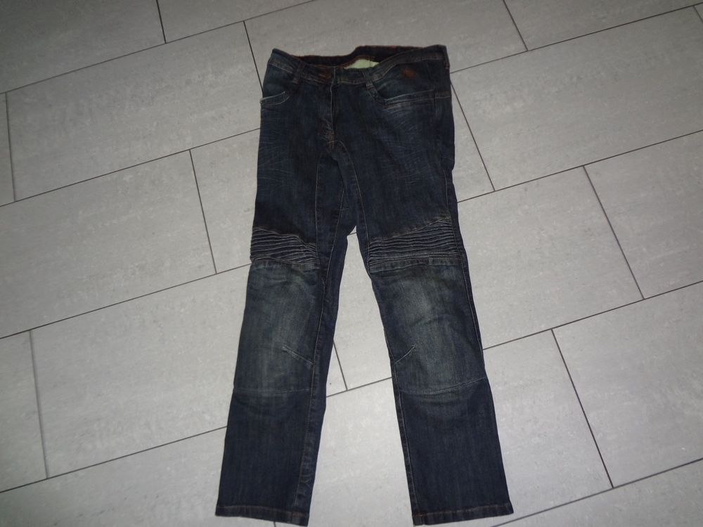 OJ Motorradjeans Dark Schwarz Größe 46 – Mit CE-Protektoren, Stretch-Denim