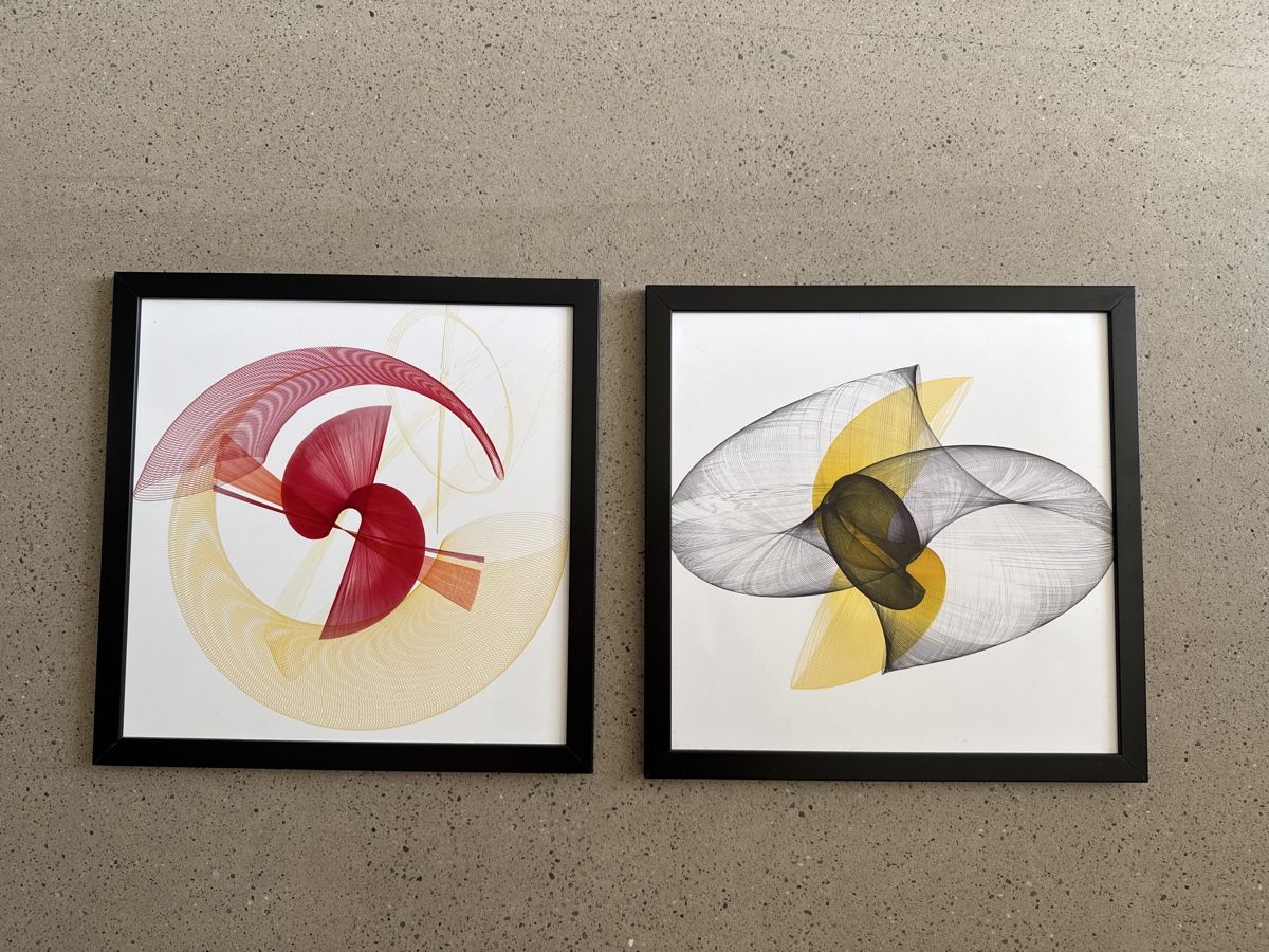 Foto & Immagini: 2er Set Moderne Wandbilder, gerahmt, abstrakte Kunst – Nuovo (secondo la descrizione) da Freienstein venduto da flo_zsb2