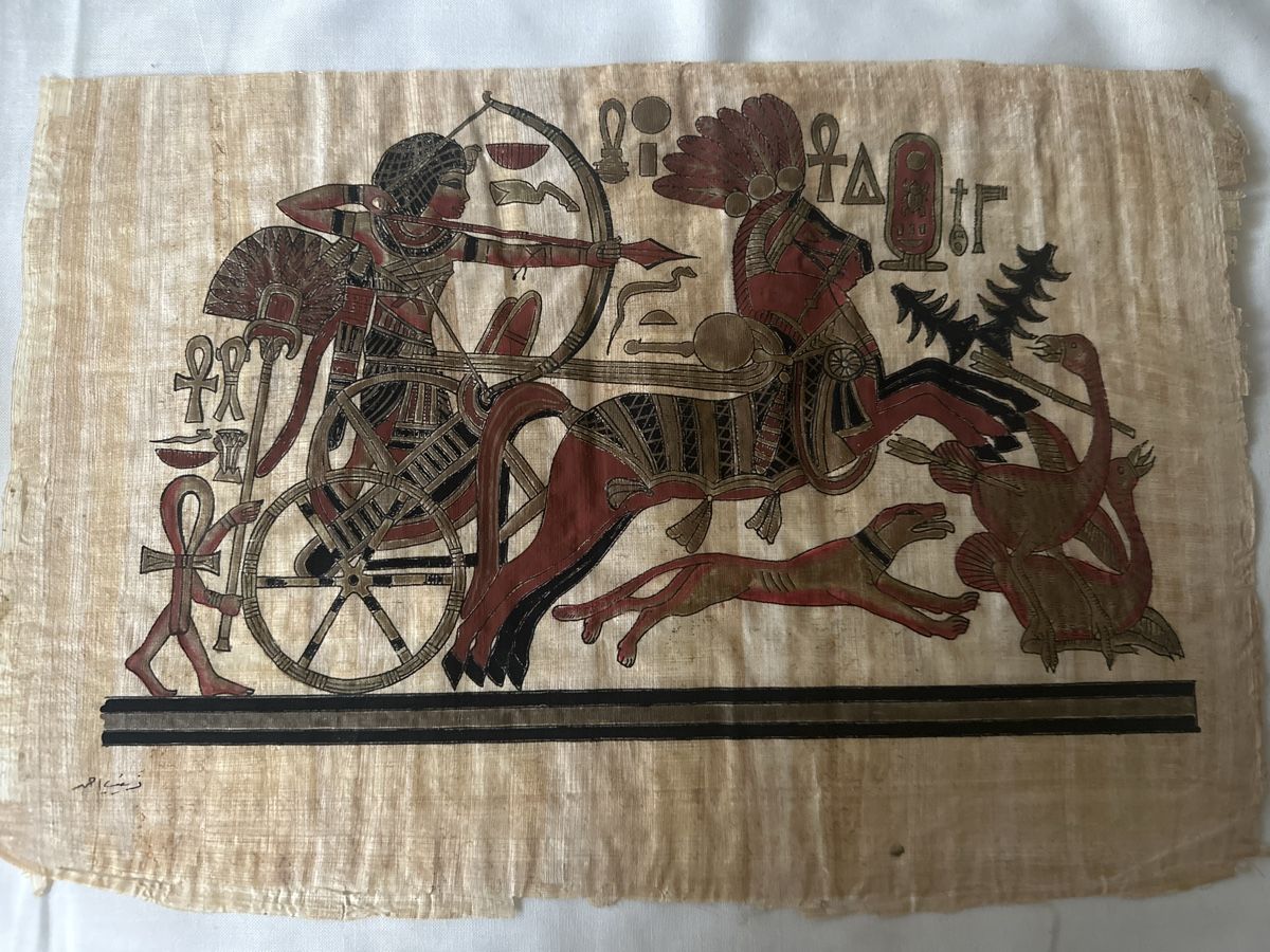 Dipinti: Ägyptische Papyrus Malerei, Original Bild! – Usato da Zürich venduto da Chaeffeler