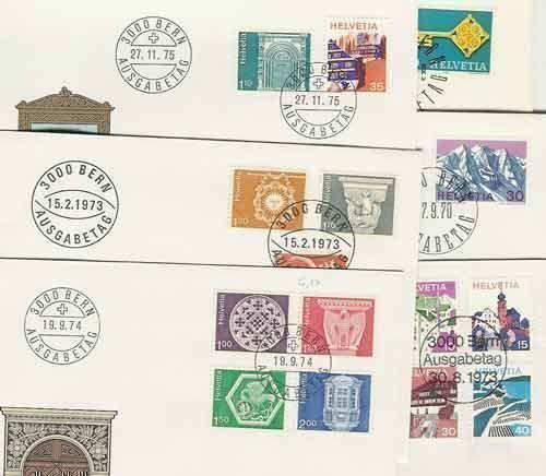 Alle Briefmarken: FDC Werbe-Sammlung ca. 45 Briefe 1966-1975  (FC153) – Gebraucht aus Seuzach von Philahits