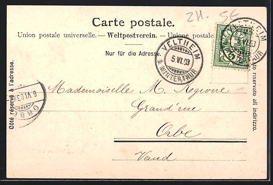 Cartoline postali: Winterthur, Kasernenstrasse und Techniku – Usato da Berlin venduto da bartko-reher 1