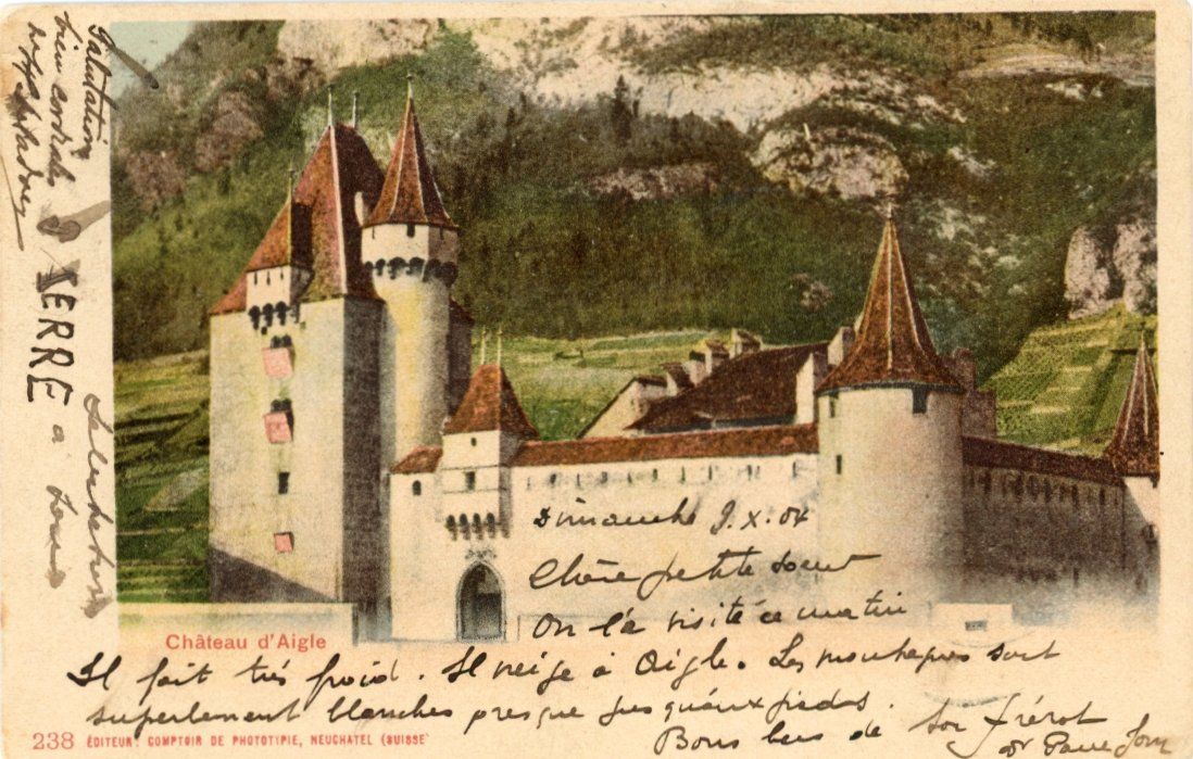Cartoline postali: Aigle   VD          en 1904 – Usato da Brig venduto da Valcards54
