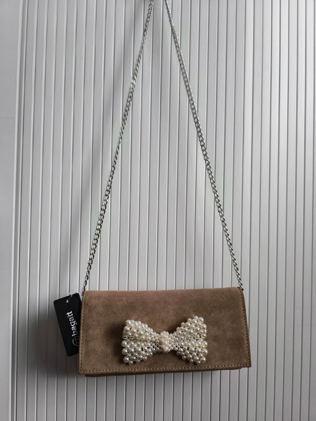 Bagatt Borse da donna: Bagatt Abendtasche mit Perlen -100% echtes Veloursleder- NEU – Nuovo e nell'imballaggio originale da Oberentfelden venduto da jun_v88w 3