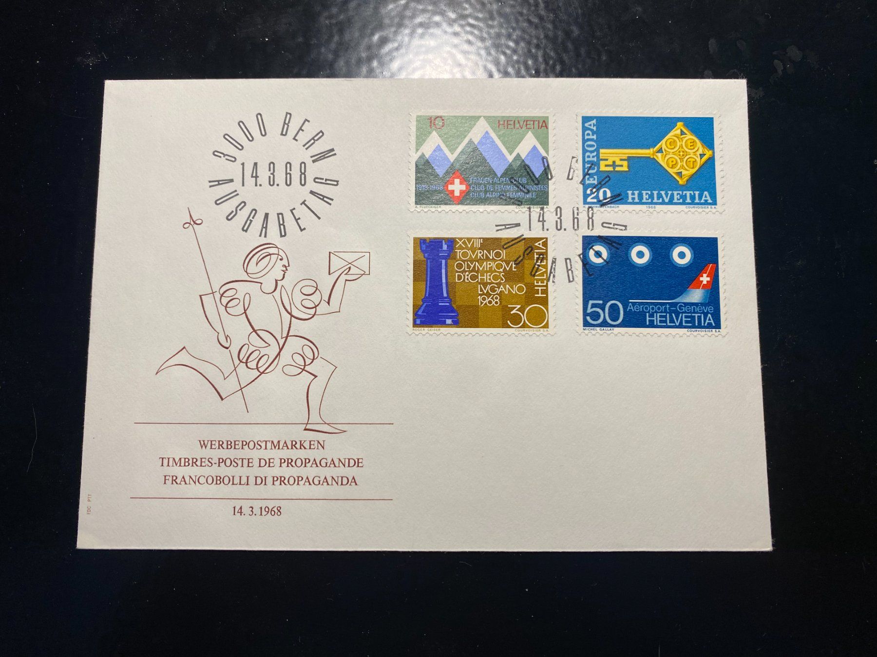 Tutti i francobolli: 1968 / Nr: 453 - 456 / FDC – Usato da Grand-Lancy venduto da Dany1973