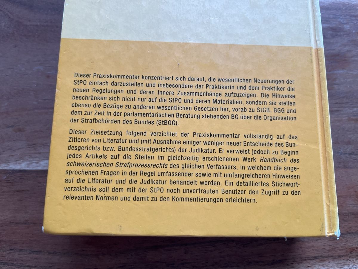 Libri: Schweizerische Strafprozessordung Praxiskommenta – Usato da Niederdorf venduto da Fay1993 1