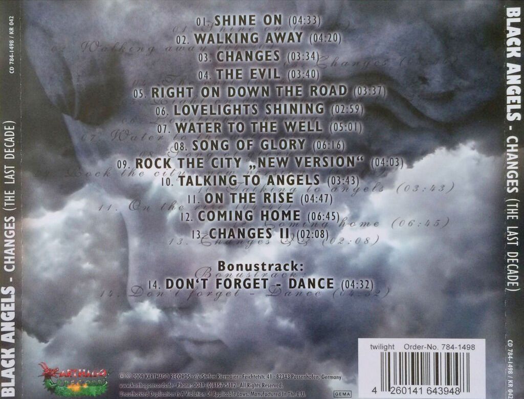CD: BLACK ANGELS - CHANGES (THE LAST DECADE) – Usato da Bottens venduto da hotter-than-hell 1