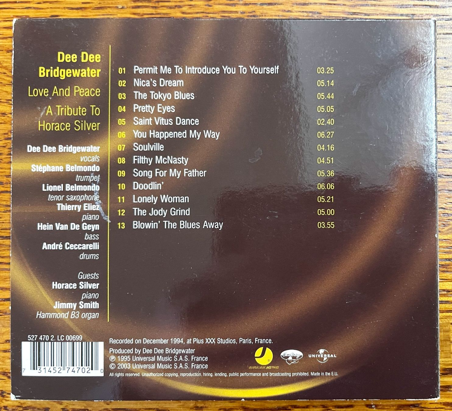 CD: Love and Peace - Dee Dee Bridgewater CD – Usato da Oftringen venduto da Vucki 1