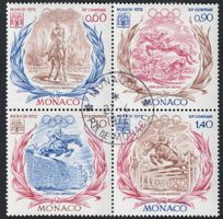 Monaco 1972, Olympiade München 4er Block ET Stempel