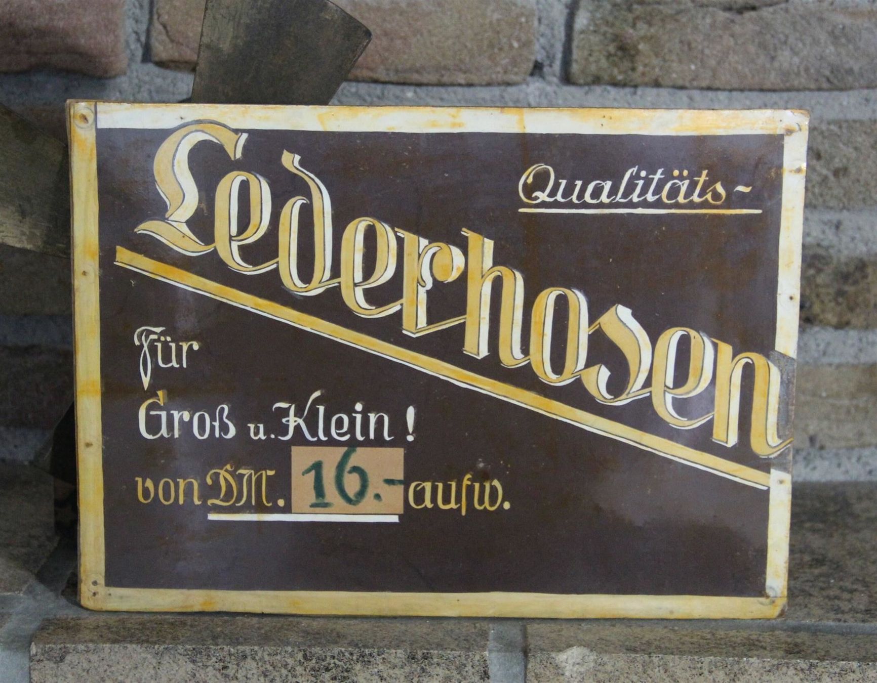 Schilder: Verkaufsschild "Lederhosen" – Gebraucht aus Birrwil von brandschatz_birrwil