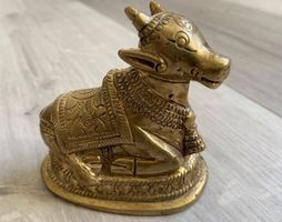 Messing Nandi Heilige Kuh India Indien Indische