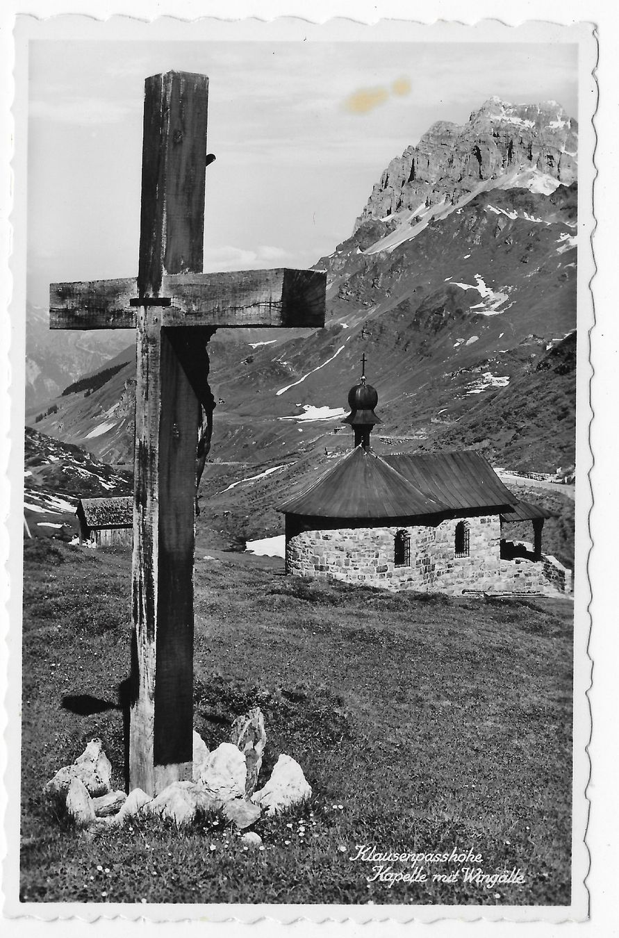 Ansichtskarten: Klausenpasshöhe, Kapelle mit Wingälle – Gebraucht aus Hefenhofen von Richsalz